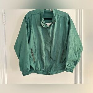 VTG 90s Ellesse Sz:10 Green Gingham Bomber Full Zip Oversized Streetwear Jacket